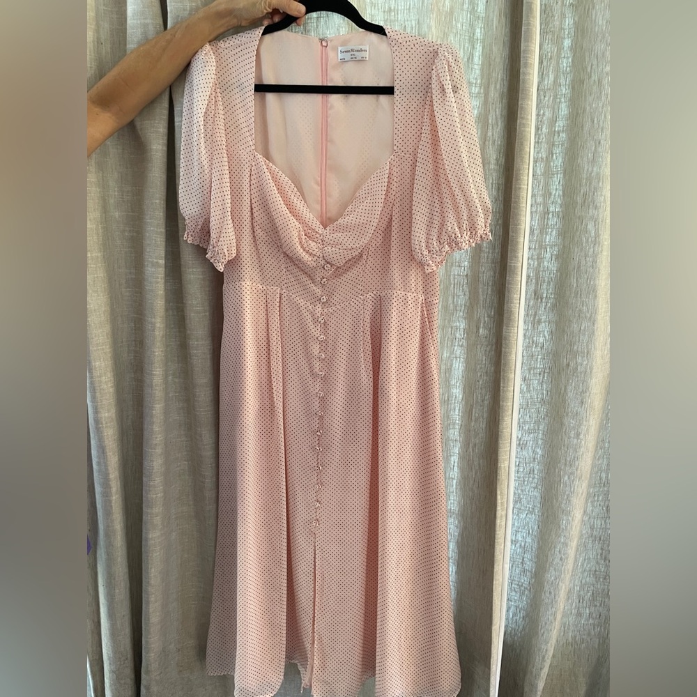 Retro Pink Polka Dot Dress